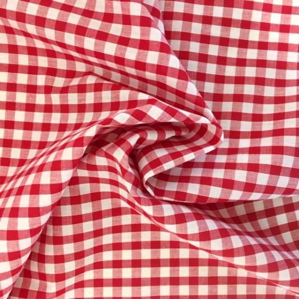 1/4 ''  Polycotton Gingham RED